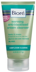 Biore Warming Anti-Blackhead Cream Face Cleanser-6.25 oz (Pack of 4) ( Cleansers  )