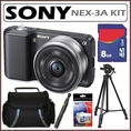 Review Sony Alpha NEX-3A 14.2Megapixel Compact HD Digital Camera Black + 8GB Kit