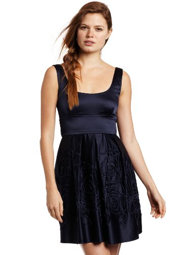 Teeze Me Juniors Sleeveless Tank Dress With Soutache Trim, Navy, 7 ( Night out Dress ) รูปที่ 1