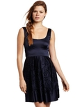 Teeze Me Juniors Sleeveless Tank Dress With Soutache Trim, Navy, 7 ( Night out Dress )