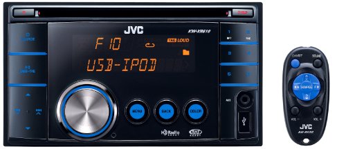JVC KW-XR610 Double-DIN USB/CD Receiver w/ front AUX Input, USB 2.0 for iPod/iPhone, and Bluetooth/Satellite/HD Radio Add-On Capability รูปที่ 1