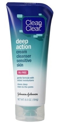Clean & Clear Deep Action Cream Cleanser Sensitive Skin-50 ct (Pack of 5) ( Cleansers  )