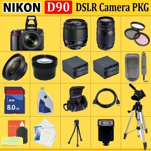 Review Nikon D90 SLR Digital Camera Kit with Tamron AF28-80mm F/3.5-5.6 Aspherical Lens + Tamron AF75-300mm F/4-5.6 LD Lens + SSE Huge 8GB, Lens & Tripod Accessory Package รูปที่ 1