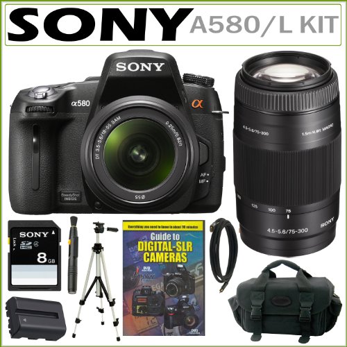 Review Sony Alpha A580/L 16.2Megapixel HD DSLR Camera and 18-55mm F3.5-5.6 Lens with Sony SAL75300 75-300mm Super Telephoto Zoom Lens + Accessory Kit รูปที่ 1