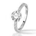 Classic Side Stone Prong Set Diamond Engagement Ring (ring Only) with a 1.5 Carat G VS2 EGL USA Certified Center Stone and 0.23 Carats of Side Diamonds (1.73 Cttw)