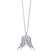 รูปย่อ Sterling Silver 925 Cubic Zirconia CZ Angel Wings Pendant Necklace รูปที่1