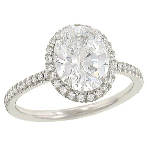 Pave Set Diamond Engagement Ring .35cttw (CZ ctr) รูปที่ 1