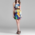 Single Multi Strapless Belted Dress, Large ( Night out Dress )