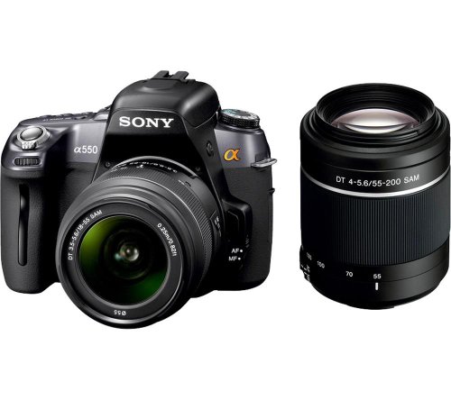 Review Sony Alpha DSLR-A550 Y 14.2Megapixel Digital SLR Camera and 18-55mm and 55-200mm Lenses Boundle Kit รูปที่ 1