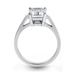 รูปย่อ Sterling Silver Ring Asscher Cut Cubic Zirconia CZ Solitaire Ring 1 ct - Women's Engagement Wedding Ring รูปที่2
