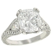 รูปย่อ Pear & Pave Diamond Engagement Ring 1.26cttw (CZ ctr) รูปที่1