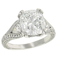 Pear & Pave Diamond Engagement Ring 1.26cttw (CZ ctr)