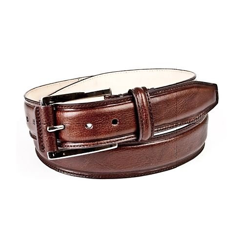 Haggar 35mm Brown Feather Edge Stitch Belt (leather belt ) รูปที่ 1