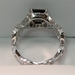รูปย่อ 14k White Gold Engagement Band Princess Garnet with Round White Accents Diamond Ring (2 1/4 ctw) (1 1/3 ct Garnet , Red Color, SI2-I1 Clarity)( 3/4 ctw Diamonds, G Color, SI2-I1 Clarity) รูปที่3