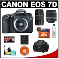 Review Canon EOS 7D Digital SLR Camera Body + Canon 18-55mm IS Lens + Canon 75-300mm III Lens + 16GB Card + Canon 2400 DSLR Gadget Bag Case + Accessory Kit