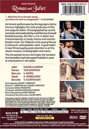 Romeo & Juliet / Galina Ulanova, Leonid Lavrovsky, Gennadi Rozhdestvensky DVD รูปที่ 3