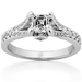 รูปย่อ 5/8 Carat Asscher Cut Diamond Engagement Ring in 14k White Gold รูปที่2