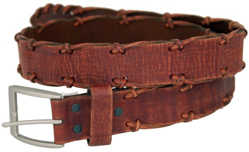 Leegin Creative Leather Henley Knotted Edge Belt - 1 1/2 inches Brown (leather belt ) รูปที่ 1