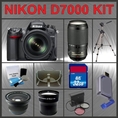 Review Nikon D7000 DSLR Camera Kit with 18-55mm f/3.5-5.6G VR AF-S DX Nikkor Lens + Nikon AF-S VR Zoom-NIKKOR 70-300mm f/4.5-5.6G IF-ED Telephoto Zoom Lens + Huge Accessories Package Including Wide Angle Macro Lens + Telephoto Lens + 32gb SDHC Memory Card + Hi-Speed SD Card Reader + 53'' Tripod + LCD / Lens Cleaner Kit + 3 Piece Lens Filter Kit + Carrying Case + Kit