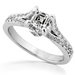 รูปย่อ 5/8 Carat Asscher Cut Diamond Engagement Ring in 14k White Gold รูปที่1