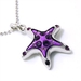 รูปย่อ Silvertone Purple Crystal Starfish Pendant Necklace Fashion Jewelry รูปที่1