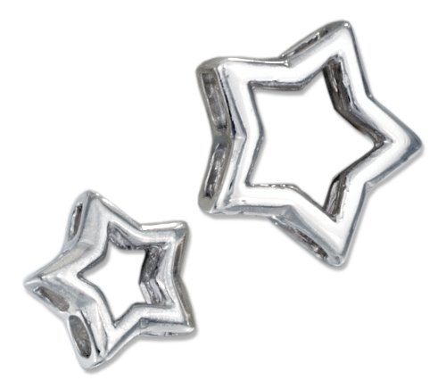 STERLING SILVER SMALL AND LARGE STAR SLIDER PENDANTS รูปที่ 1