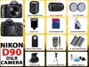 รูปย่อ Review Nikon D90 SLR Digital Camera with Nikon 18-105mm Vr Lens + Nikon 70-300mm Lens + Huge Accessories Package Including 2x Extended Life Batteries + 2x Uv Filters + 8gb Sdhc Memory Card & Much More!! รูปที่1