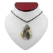 รูปย่อ Rhodium Plated Abalone Shell Pendant with Mesh Necklace รูปที่2