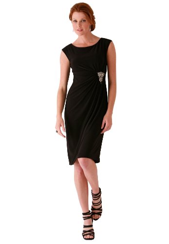 Woman Within Plus Size Gathered brooch dress by Onyx ( Night out Dress ) รูปที่ 1