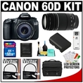 Review Canon EOS 60D Digital SLR Camera Body with EF-S 18-135mm IS Lens & 75-300mm III Lens + 32GB Card + Battery + Case + Accessory Kit