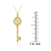 รูปย่อ 18K Gold over Sterling Silver Designer Inspired CZ Key Pendant รูปที่3