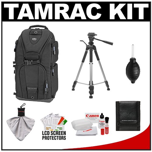 Review Tamrac 5786 Evolution 6 Photo Digital SLR Camera Sling Backpack (Black) + Tripod + Canon Cleaning Kit for Rebel T3, T3i, T1i, T2i, EOS 60D, 50D, 5D Mark II, 7D, 1D, 1Ds รูปที่ 1