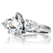 รูปย่อ Inspired by Jessica Simpson Engagement Ring - Pear Cut CZs รูปที่2