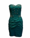 รูปย่อ Teal Green Strapless Tight Dress Metal Buttons & Dots Zipper Back ( Night out Dress ) รูปที่1