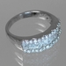 รูปย่อ 14k White Gold Engagement Band Baguettte and Round Accents Diamond Ring (3/4 ctw, G Color, SI2-I1 Clarity) รูปที่6