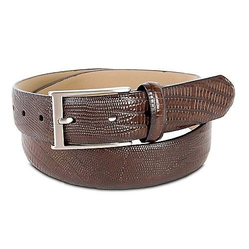 Haggar 35mm Brown Italian Lizard Emboss Belt (leather belt ) รูปที่ 1