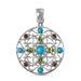 รูปย่อ Sterling Silver, Turquoise, Peridot and Garnet Bright America Pendant รูปที่1