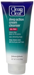 Clean & Clear Deep Action Oil-Free Cream Cleanser-6.5 oz (Pack of 5) ( Cleansers  )