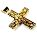 รูปย่อ CZ Diamonds Yellow Gold Plated Micro Pave Hip Hop Men's Religious Cross Pendant รูปที่2
