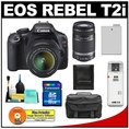 Review Canon EOS Rebel T2i Digital SLR Camera & 18-55mm IS Lens + EF-S 55-250mm IS Zoom Lens + 16GB Card + Battery + Case + Accessory Kit