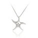 รูปย่อ Sterling Silver Tarnish Free Starfish Pendant, 18" รูปที่1