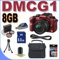 Review Panasonic Lumix DMC-G1 12.1Megapixel Digital Camera with Lumix G Vario 14-45 mm f/3.5-5.6 Lens (Red) BigVALUEInc Accessory Saver 8GB HD Bundle