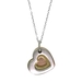 รูปย่อ Sterling Silver, 18k Yellow Gold Over Sterling Silver, and Rose Gold Over Sterling Silver High-Polished Layers of Love Heart Pendant,18" รูปที่1