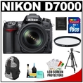 Review Nikon D7000 16.2 Megapixel Digital SLR Camera & 18-105mm VR DX AF-S Zoom Lens with 16GB Card + Filter + Backpack Case + Tripod + Accessory Kit