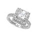 รูปย่อ Sterling Silver Solitaire Engagement Ring With Princess Cut Cubic Zirconia in Four Prong Setting รูปที่2