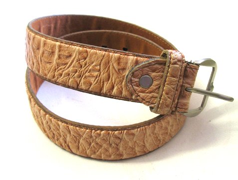 Men's Leather Belt Embossed Alligator Print  รูปที่ 1