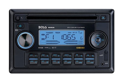 Boss 822UA In-Dash Double-Din CD/MP3 Receiver with Front Panel AUX Input, USB, SD Card รูปที่ 1