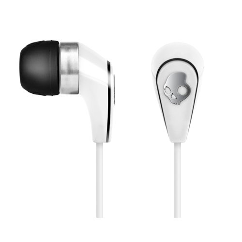 Skullcandy 50/50 In Ear Bud with In-Line Microphone and Control Switch/Volume S2FFCM-075 (White/Chrome) ( Skullcandy Ear Bud Headphone ) รูปที่ 1