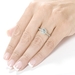 รูปย่อ 1/2 Carat 14k White Gold Asscher & Round Diamond Engagement Ring รูปที่4