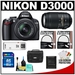 รูปย่อ Review Nikon D3000 Digital SLR Camera & 18-55mm G VR DX AF-S & 55-300mm VR Zoom Lens + 16GB Card + Filters + Case + Accessory Kit รูปที่1